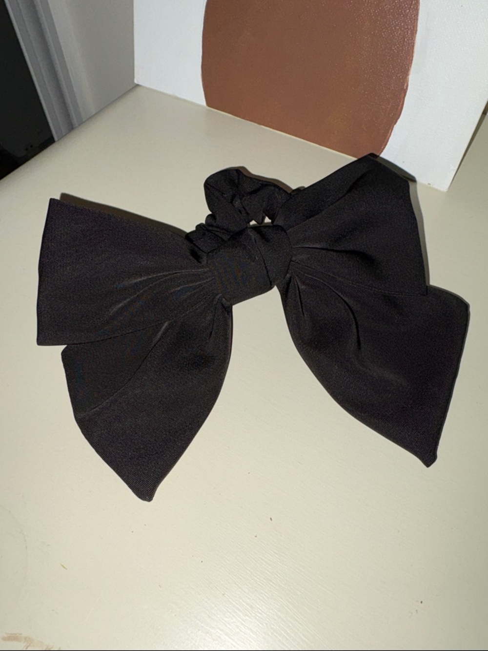 Black Bow Scrunchie Hair Tie - Women Accessories